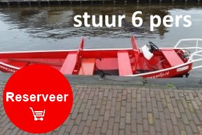 elektrische boot met stuurwiel 6 personen