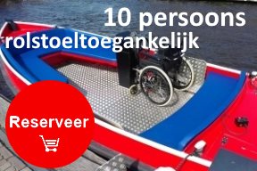 10 persoons rolstoelvriendelijke sloep